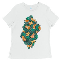 White christmas gingerbread cookies patch Ladies Tee - BundleAndBundleShop