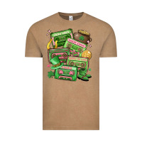 Vintage Coffee st patrick's day cassette tapes Vintage Tee - MaliasSmallBusiness