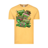 Vintage Mustard st patrick's day cassette tapes Vintage Tee - MaliasSmallBusiness