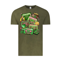 Vintage Olive st patrick's day cassette tapes Vintage Tee - MaliasSmallBusiness