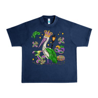 Navy mardi gras pelican Urban Heavy Tee - MaliasSmallBusiness