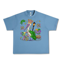 Pebble Blue mardi gras pelican Urban Heavy Tee - MaliasSmallBusiness