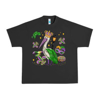 Pigment Black mardi gras pelican Urban Heavy Tee - MaliasSmallBusiness