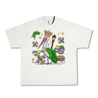 Pistachio mardi gras pelican Urban Heavy Tee - MaliasSmallBusiness