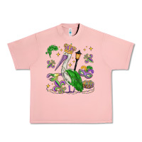 Salmon mardi gras pelican Urban Heavy Tee - MaliasSmallBusiness