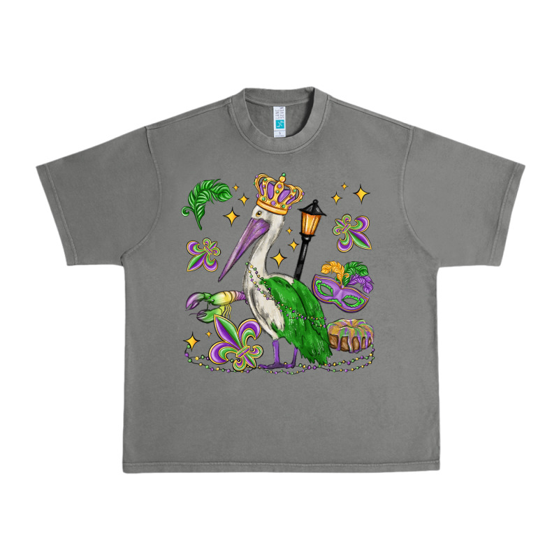 Mardi Gras Pelican Urban Heavy Tee by MaliasSmallBusiness | Teevron