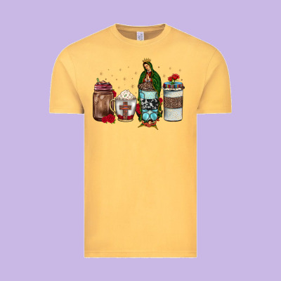 Our Lady Of Guadalupe Coffee Vintage Tee Designed By Jahusdesignshop