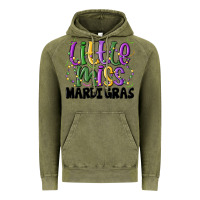 Vintage Olive little miss mardi gras Vintage Hoodie - MaliasSmallBusiness