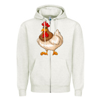 Oatmeal Heather cute chicken Zipper Hoodie - texasbilliewilder