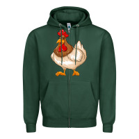 Sports Green cute chicken Zipper Hoodie - texasbilliewilder