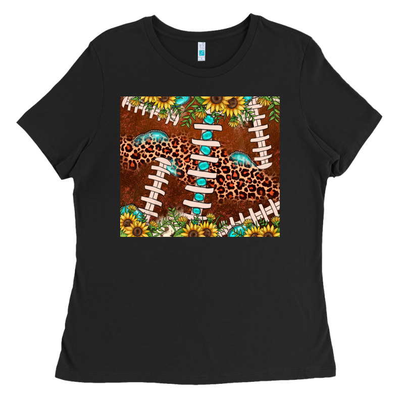 Football Leopard Gemstone Sunflower Ladies Tee by JahusDesignShop | Teevron