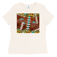 Bone football leopard gemstone sunflower Ladies Tee - JahusDesignShop