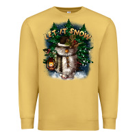 Antique Gold let it snow Premium Sweatshirt - CowGirlArtShop