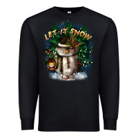 Black let it snow Premium Sweatshirt - CowGirlArtShop