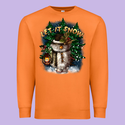 Let It Snow Premium Sweatshirt Designed By Cowgirlartshop