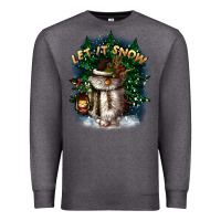 Charcoal Heather let it snow Premium Sweatshirt - CowGirlArtShop