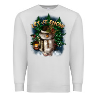 Dove Grey let it snow Premium Sweatshirt - CowGirlArtShop