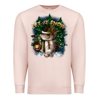 Pale Pink let it snow Premium Sweatshirt - CowGirlArtShop