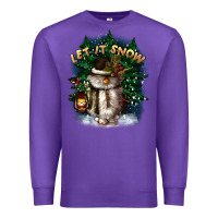 Purple let it snow Premium Sweatshirt - CowGirlArtShop