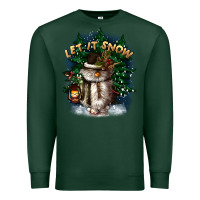 Sports Green let it snow Premium Sweatshirt - CowGirlArtShop