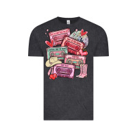 Vintage Black valentines day cassette tapes Vintage Tee - MaliasSmallBusiness