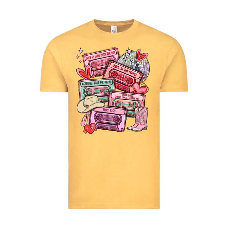 Valentines Day Cassette Tapes Vintage Tee by MaliasSmallBusiness | Teevron