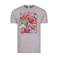 Vintage Zinc valentines day cassette tapes Vintage Tee - MaliasSmallBusiness