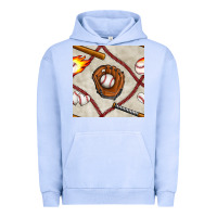 Pigment Grape Ice baseball glove and bat seamless pattern Urban Hoodie - BundleAndBundleShop