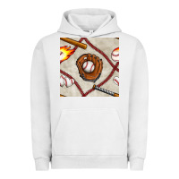 Pigment Lunar Rock baseball glove and bat seamless pattern Urban Hoodie - BundleAndBundleShop