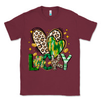 Burgundy Lucky Saint Patricks Day Classic Tee - CowhideDigitalArt
