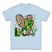 Dusty Blue Lucky Saint Patricks Day Classic Tee - CowhideDigitalArt