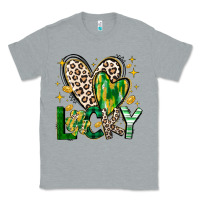 Heather Grey Lucky Saint Patricks Day Classic Tee - CowhideDigitalArt