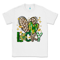White Lucky Saint Patricks Day Classic Tee - CowhideDigitalArt