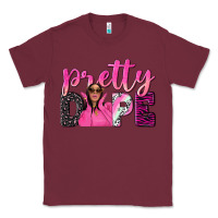 Burgundy pretty dope afro woman Classic Tee - NancyCooperArtShop