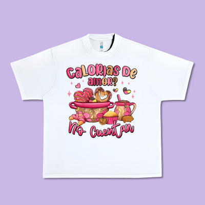 Calorias De Amor No Cuentan Mexican Valentines Day Urban Heavy Tee Designed By Maliassmallbusiness