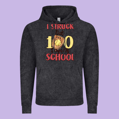 I Struck Out 100 Days Of School Vintage Hoodie Designed By Maliassmallbusiness