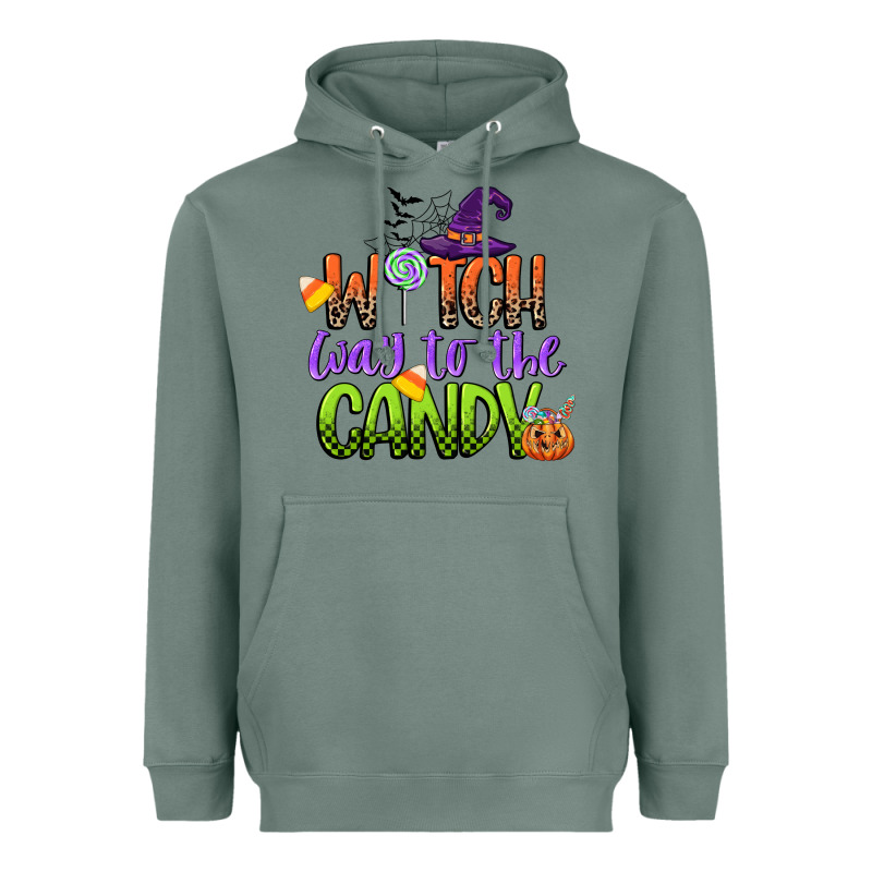 Witch Way To The Candy Heavyweight Hoodie by CowGirlArtShop | Teevron