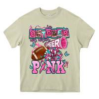 Mossy in october we wear cheer pink football Heavy Core Tee - AdoDesignShop