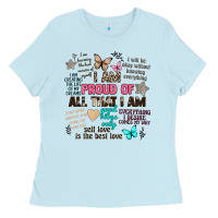 Baby Blue i am proud of all that i am Ladies Tee - Artiststas