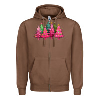 Chestnut christmas tress with lights Zipper Hoodie - texasbilliewilder