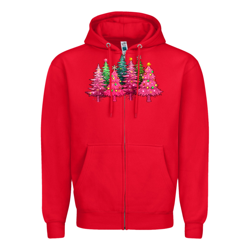 Christmas Tress With Lights Zipper Hoodie by texasbilliewilder | Teevron