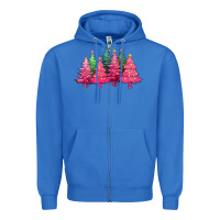 True Royal christmas tress with lights Zipper Hoodie - texasbilliewilder
