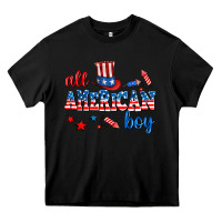 Black all american boy Heavy Core Tee - AdoDesignShop