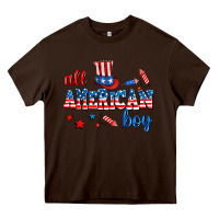 Chocolate Brown all american boy Heavy Core Tee - AdoDesignShop