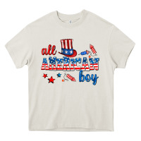 Cream all american boy Heavy Core Tee - AdoDesignShop