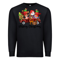 Black merry christmas truck gnomies Premium Sweatshirt - CowGirlArtShop