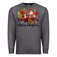 Charcoal Heather merry christmas truck gnomies Premium Sweatshirt - CowGirlArtShop