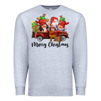 Heather Grey merry christmas truck gnomies Premium Sweatshirt - CowGirlArtShop