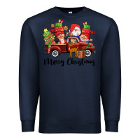 Navy merry christmas truck gnomies Premium Sweatshirt - CowGirlArtShop