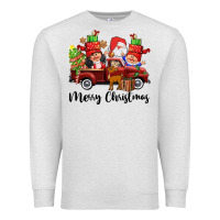 Oatmeal Heather merry christmas truck gnomies Premium Sweatshirt - CowGirlArtShop